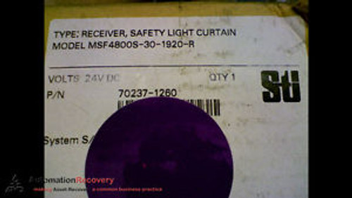 STI MSF4800S-30-1920-R RECEIVER SAFETY LIGHT SCREEN CURTAIN, NEW