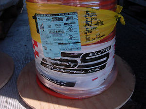NEW 100 FEET OF 1/O THWN-2 COPPER WIRE STRANDED - ORANGE INSULATED SUPER SLICK