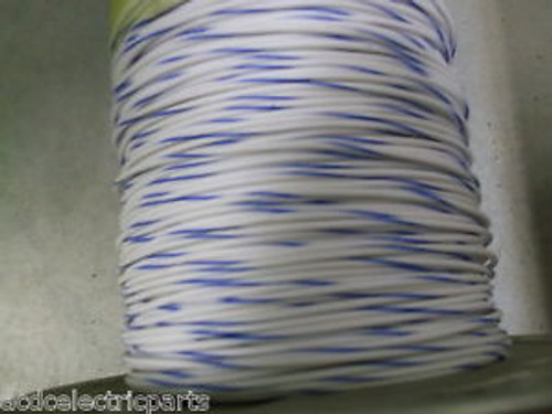 MTW 16 GAUGE WHITE WITH BLUE STRIPE STRANDED COPPER WIRE MACHINE TOOL WIRE