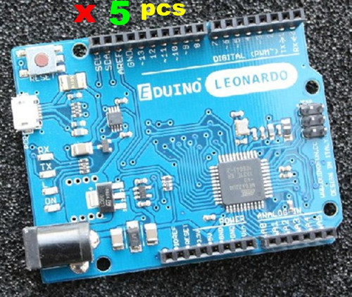 5 pcs x  For Arduino Leonardo ATmega32u4 Microcontroller Board 16 MHz Official