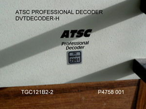 ATSC PROFESSIONAL DECODER ZENITH DTVDECODER-H