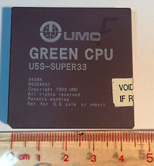 Vintage Rare UMC GREEN CPU U5S-SUPER33