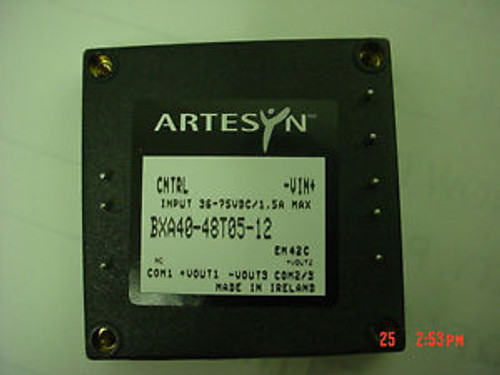 ARTESYN BXA40-48T05-12-M DC/DC 36-75V 30/TRY OUT 5V@6A +/-12@.3A 2.2SQ NEW QTY-1