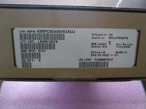 Freescale / KMPC8548EVUAUJ / IC MPU PWRQUICC III 783-FCCBGA SMT ORIGINAL Sealed