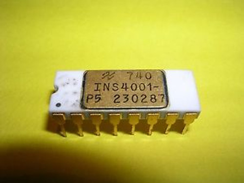 National Semiconductor (NS, NSC) INS4001 (P4001, D4001, C4001) - White Ceramic