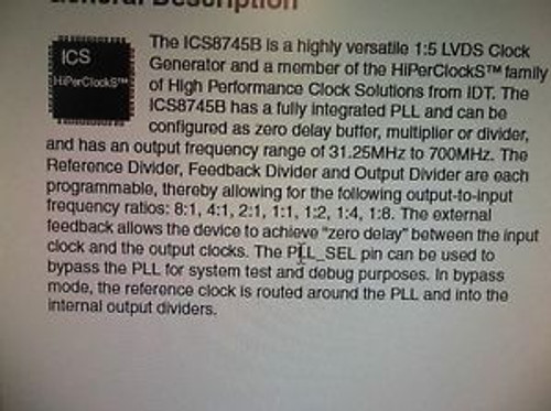 IDT #8745BYLF Clock Generator LQFP32 Factory Sealed 75-pcs