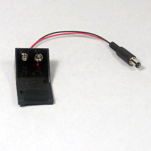 50 PCS 9V Nine-volt PP3 Battery Holder Box Case Adaptor With Wire DC 2.1 Plug
