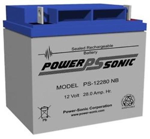BATTERY POWER-SONIC PS-12280 12V 28AH RECHARGEABLE. SEALED LEAD ACID EACH
