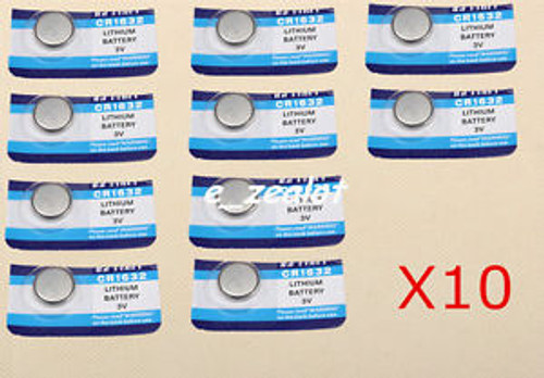 10PCS CR1632  Button batteries 3V perfect Li Battery