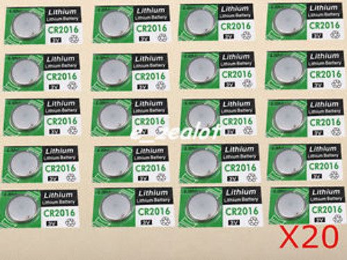 20PCS CR2016  Button batteries  3V perfect  Li Battery