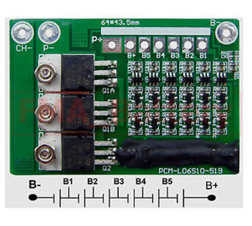 10Pcs PCM Protection Circuit Module For 22.2V 6S Li-ion Li-Po Battery C10A SM519