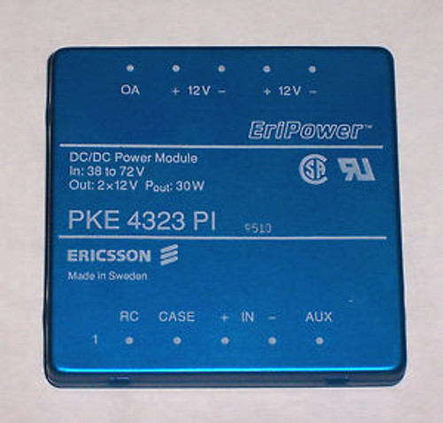 NEW Ericsson EriPower PKE 4323 PI DC-DC Converters 38v-72v In - 2x12v 30w Out