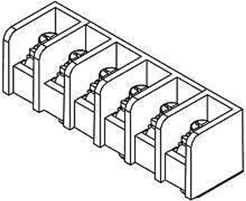 Barrier Terminal Blocks 3P 12.7MM TERM STRP SR W/OUT MNT END (5 pieces)