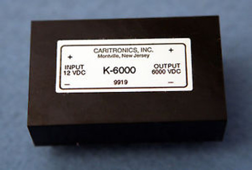 CARITRONICS K-6000 DC-DC CONVERTER 12VDC TO 6000   VDC