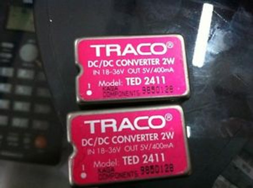 TED2411 DC/DC Converters- 2W5 VDC DC/DC Converter TRACO KAGA COMPONENTS