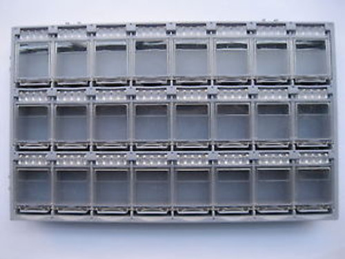 5 pcs SMT Electronic Component Mini Storage Box 24 Blocks Grey Color T157