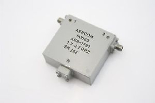 Aercom RF Isolator 60583 ~18db 1.7-2.7 GHz  SMA Connectors TESTED