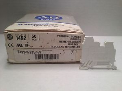 (72) NEW ALLEN-BRADLEY TERMINAL BLOCKS 1492-W3TW-W 1492W3TWW WHITE