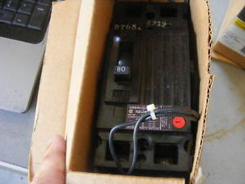 General electric model ted124080 80 amp triple pole circuit breaker New