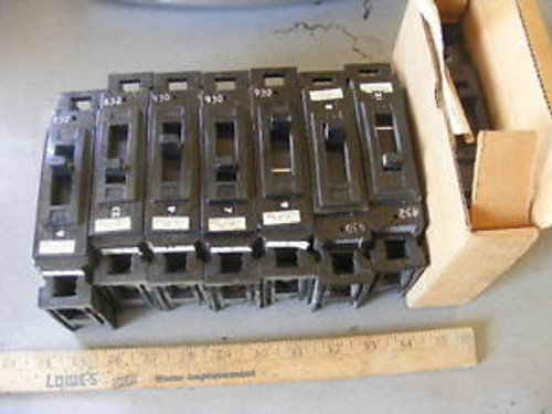 qty 8 20 amp General electric model teb111020 single pole circuit breaker KF208