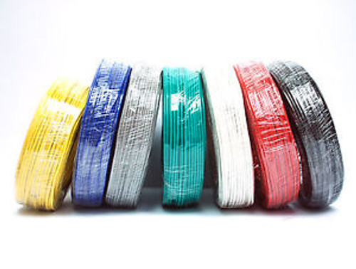 7 Rolls/Colors  ?3mm 3mm Shielding Signal Cable Wire 2C 26AWG Copper Tin-plated