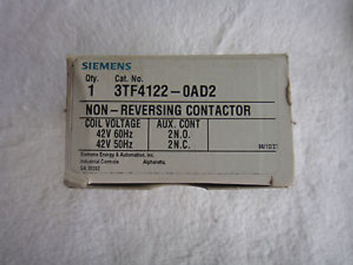 NIB Siemens Non-Reversing Contactor         3TF4122-0AD2