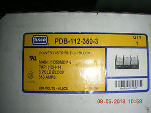 ILSCO Power Distribution Block    PDB-112-350-3