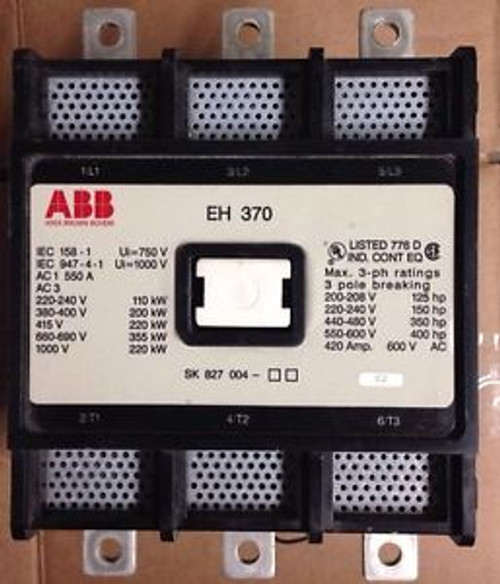 ABB EH370 EH-370 SK827004-EH IEC 158-1 IEC 947-4-1 A600 P600 Shipsameday A