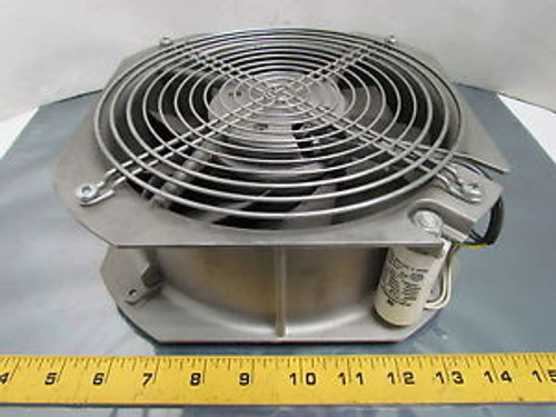 EMB Papst Aluminum 7-7/8 Dia Axial Fan 230V 50/60Hz 64/80W Thermally Protected