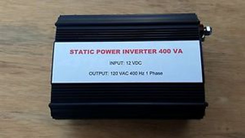 Static Inverter 12 VDC 400 VA 120 VAC 400 Hz Fan Cooled