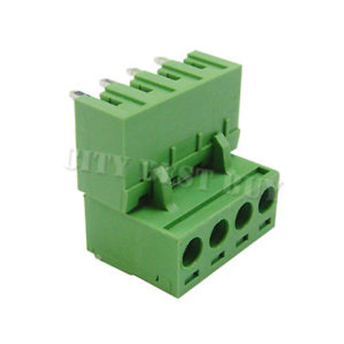 100 pcs 5.08mm Pitch 300V 16A 4P Poles PCB Screw Terminal Block Connector Green