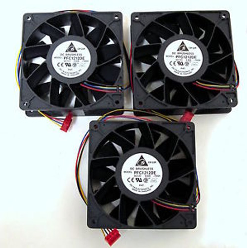 3 NEW Delta PFC1212DE PWM 253CFM 12v DC Fan 14.5 wires Extreme Server