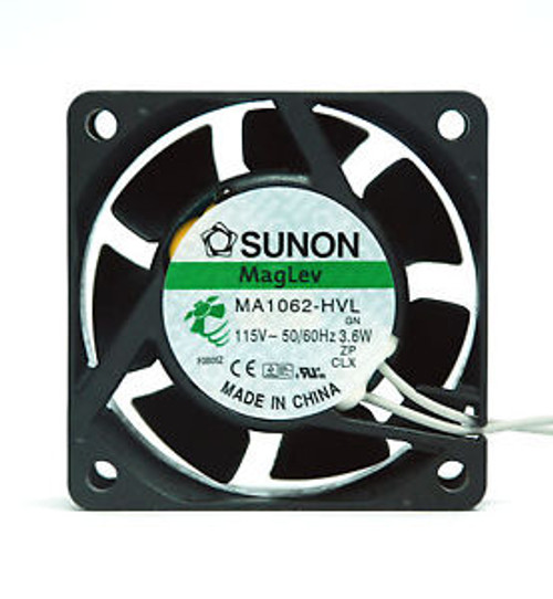 10pc SUNON AC Fan MagLev MA1062-HVL GN AC115V 50/60Hz 3.6W 60x60x25mm UL 6x6cm