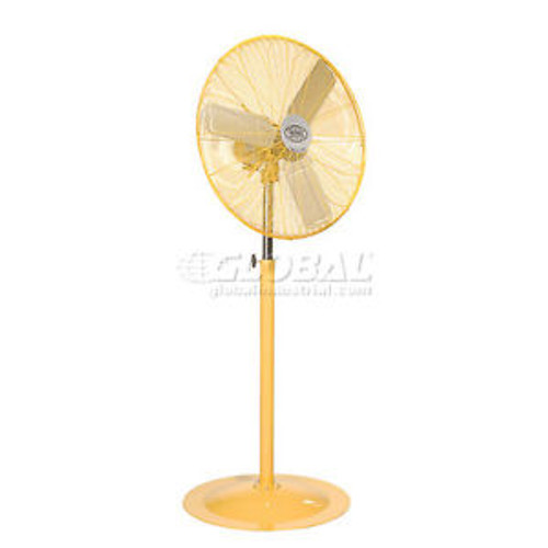 Deluxe Oscillating Pedestal Fan 30inch Diameter - Safety Yellow 1/2hp 10000cfm