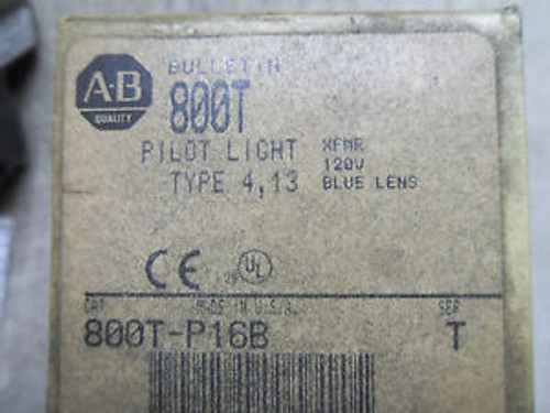 (RR5-1) 1 New ALLEN BRADLEY 800T-P16B SER T BLUE PILOT LIGHT