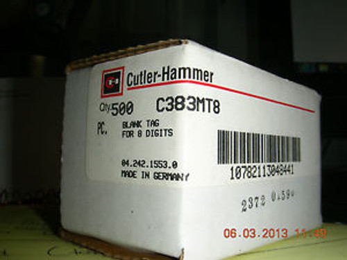 CUTLER HAMMER TERMINAL BLOCK MARKER 500 PER BOX  PN:  C383MT8
