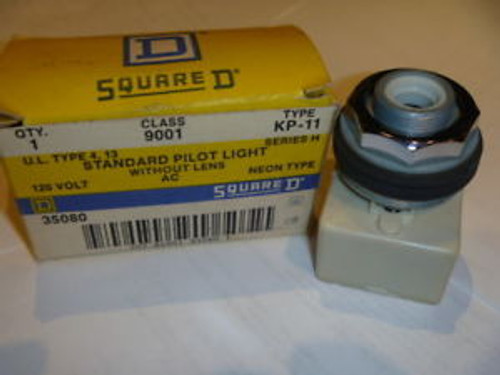 Square D Pilot Light w/ no lens 120v 9001 KP-11 New
