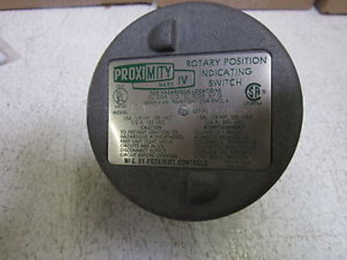 PROXIMITY MARK IV 42AL0 ROTARY POSITION INDICATOR SWITCH 125V USED