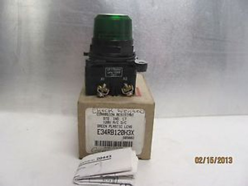 EATON E34RB120H3X GREEN INDICATOR LIGHT 120VDC/AC New