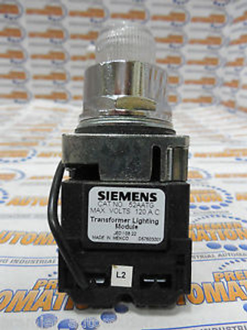 SIEMENS 52PT6GAA PUSH TO TEST PILOT LIGHT  TRANSFORMER TYPE 120VOLTS AC