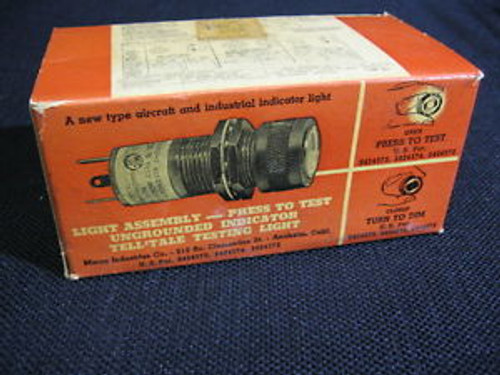 NOS Vintage  6 Marco Press to Test Aircraft Light Assembly Original Box