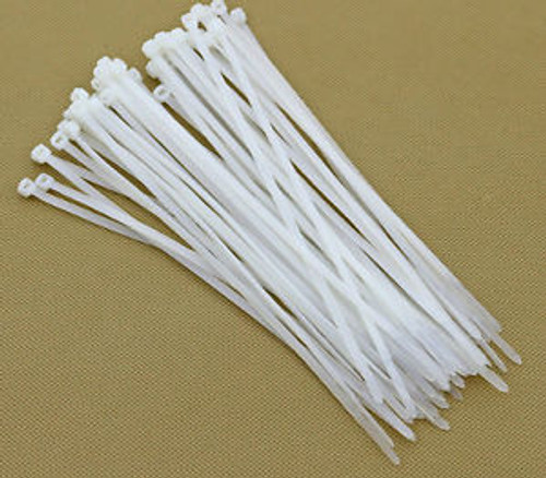 500pcs White Nylon Cable Wire Ties 4.8mm280mm 50 Lbs