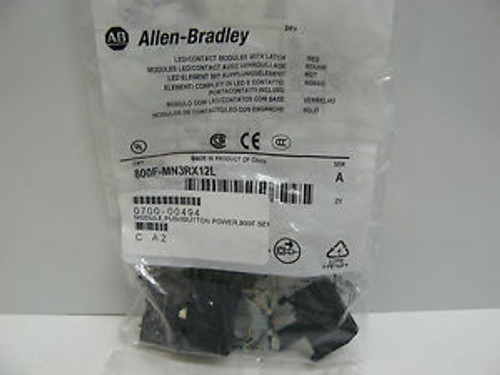 New Allen Bradley 800F-Mn3Rx12L Led Contact Module With Latch