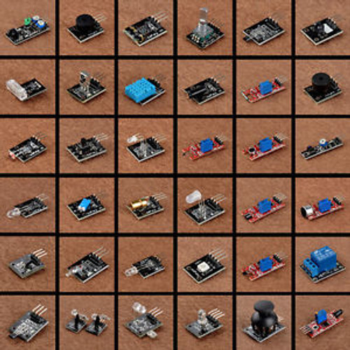 Ultimate 37 in 1 Sensor Modules Kit KY-006 KY-023 for Arduino MCU Education User