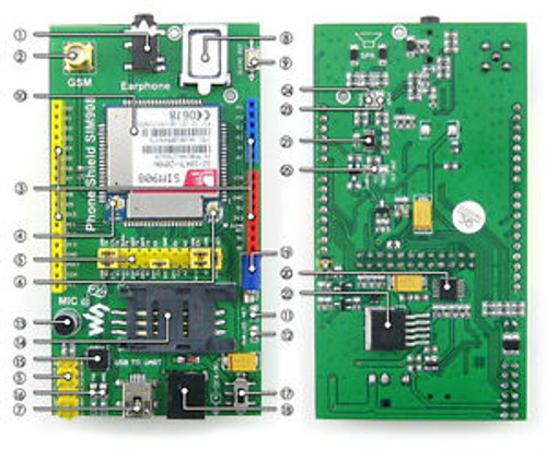 GSM Phone Module Arduino GSM GPRS Shield SIM908 Quad-band Development Board