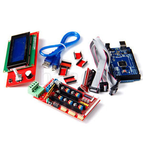 3D Printer Controller RAMPS 1.4 + Mega 2560 R3 + 5pc A4988 + LCD 2004 Display FA