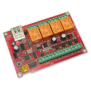 WEB Internet  Ethernet controlled relay board: Arduino compatible RS485 USB