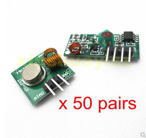 50pairs 433Mhz Radio Link RF transmitter Receiver Remote Module Kit for Arduino
