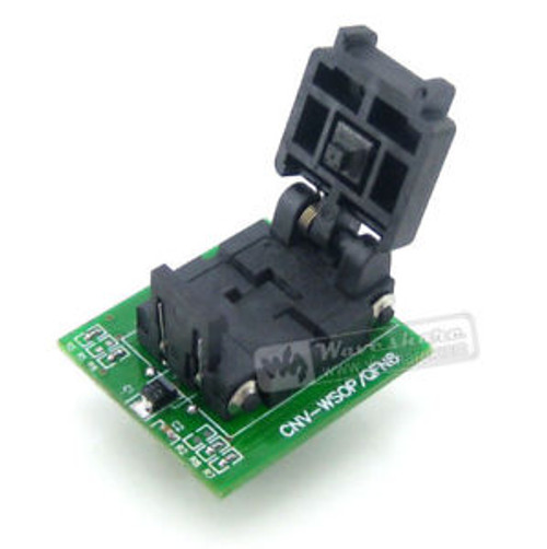 QFN8 MLF8 MLP8 QFN to DIP8 5.1x6.1mm 1.27Pitch IC Test Socket Programmer Adapter