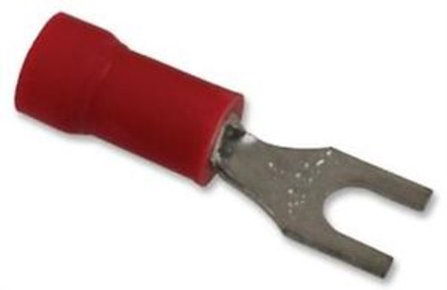 65F710 Thomas & Betts-18Ra-6F-Terminal,Spade/Fork,#6,22-16Awg,Red